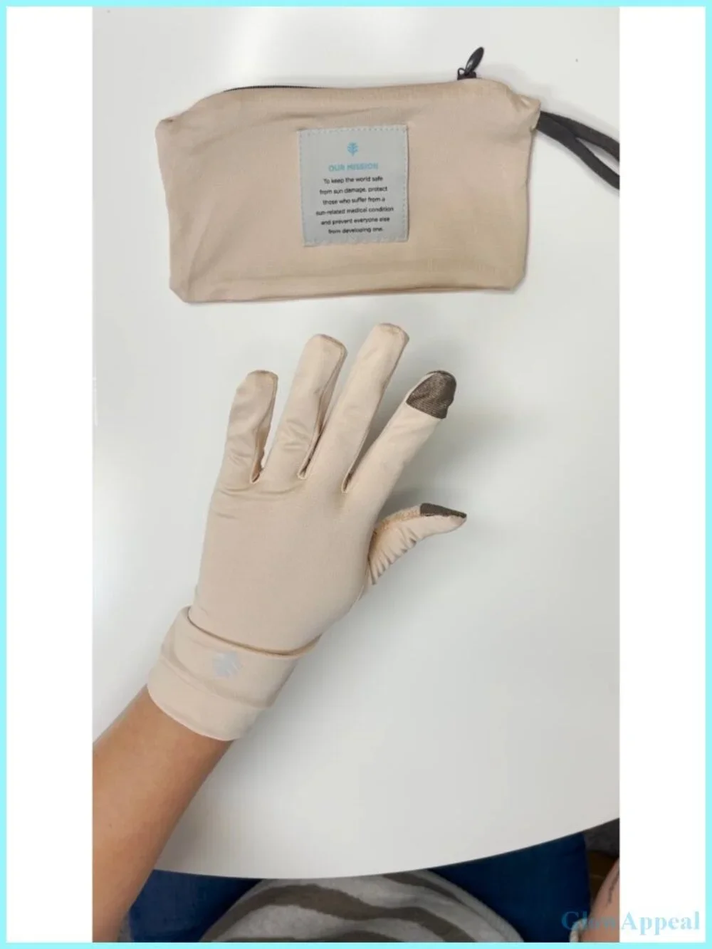 UPF 50+ Full Finger Sun Gloves Touchscreen Silicone Grip Lightweight